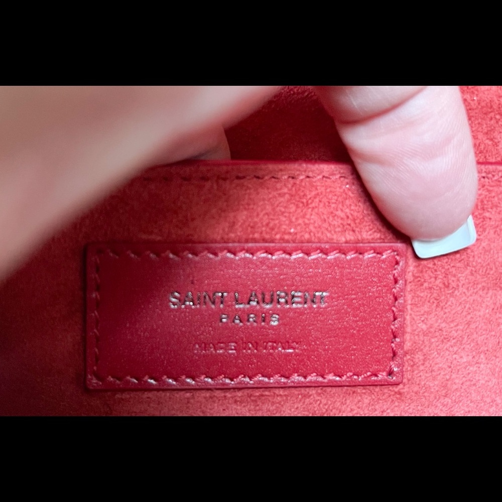 Saint Laurent Book Red Patent Leather Shoulder Bag - Picture 10 of 13